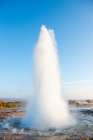 Haukadalur Valley, Iceland. Eruption of the Strokkur geyser at the Haukadalur valley in Iceland. Art Print